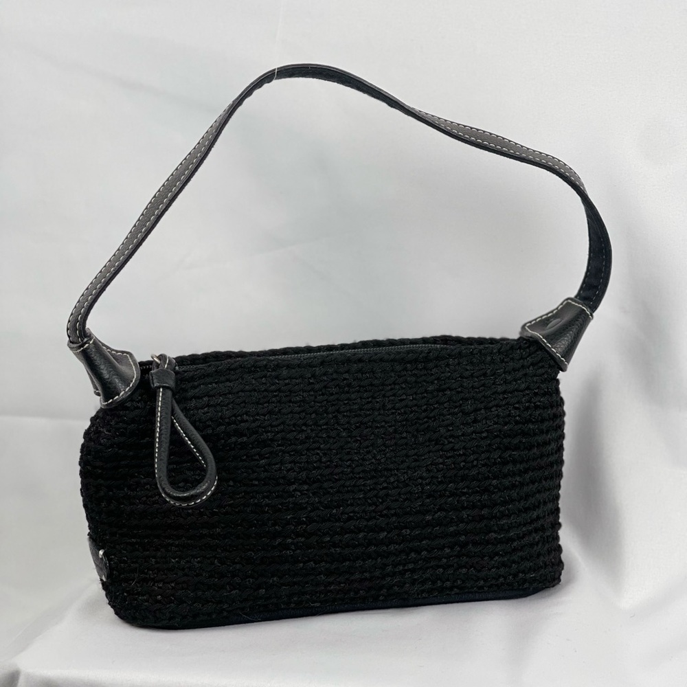 Liz Claiborne | Black Crochet Shoulder Purse